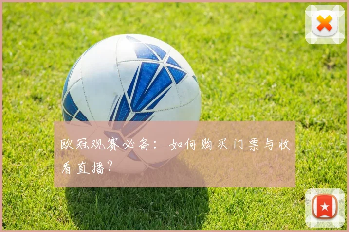 欧冠观赛必备：如何购买门票与收看直播？