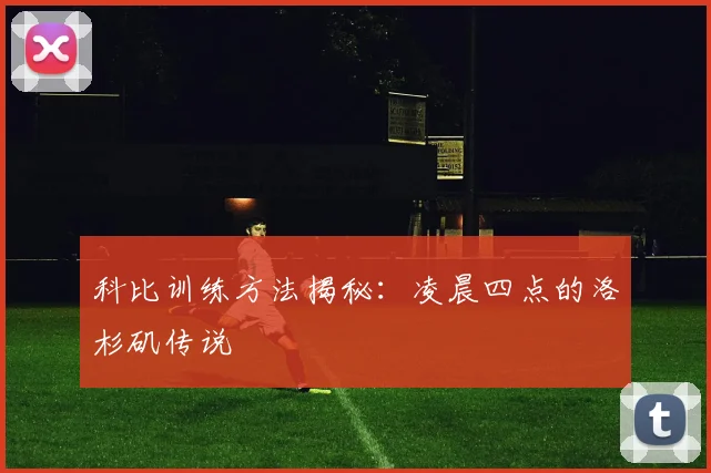 科比训练方法揭秘：凌晨四点的洛杉矶传说